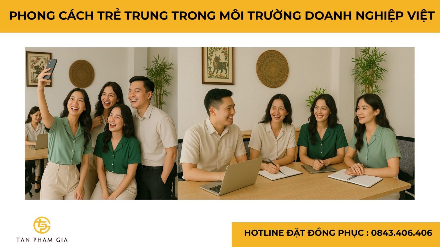 Đồng phục công sở phong cách trẻ trung