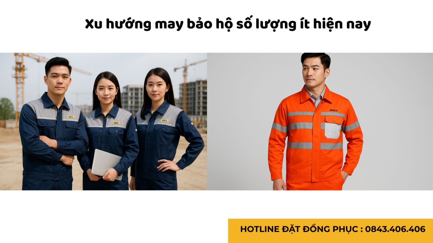 May đồng phục bảo hộ lao động số lượng ít