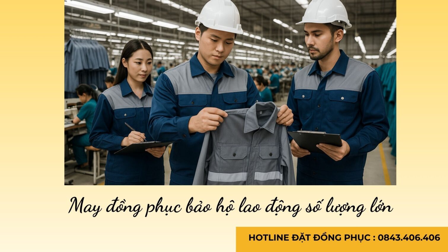 May đồng phục bảo hộ lao động số lượng lớn