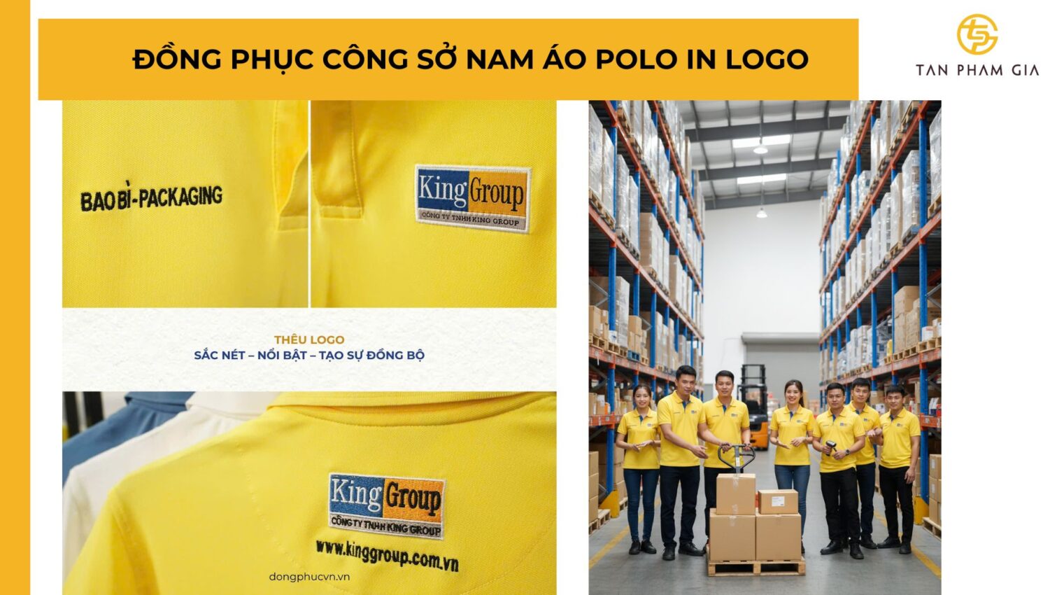 Đồng phục công sở nam áo polo in logo