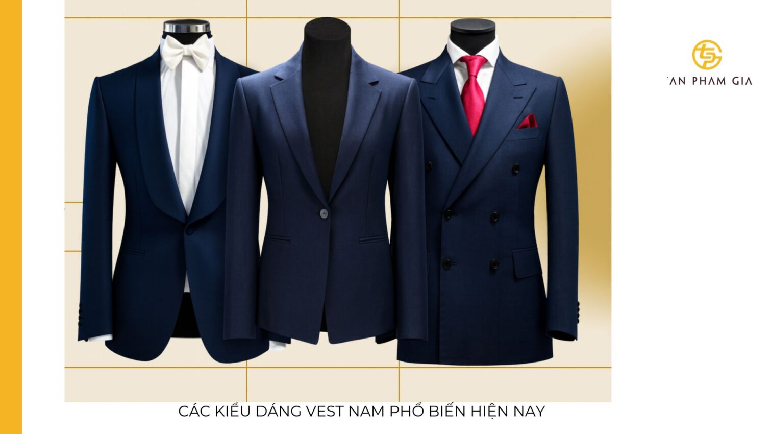 Đồng phục công sở nam áo vest xanh navy
