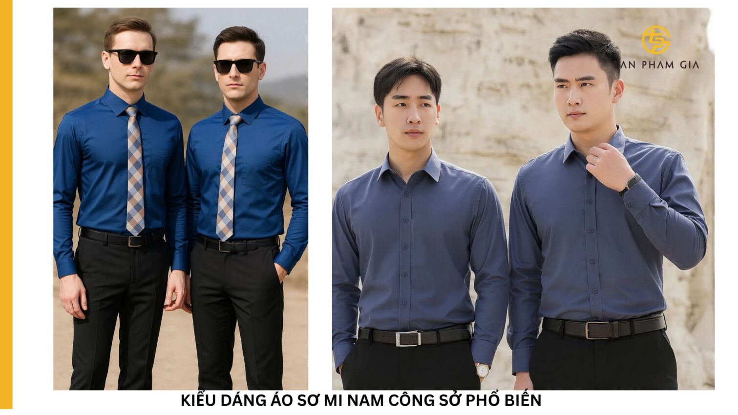 Đồng phục công sở nam áo sơ mi tay dài