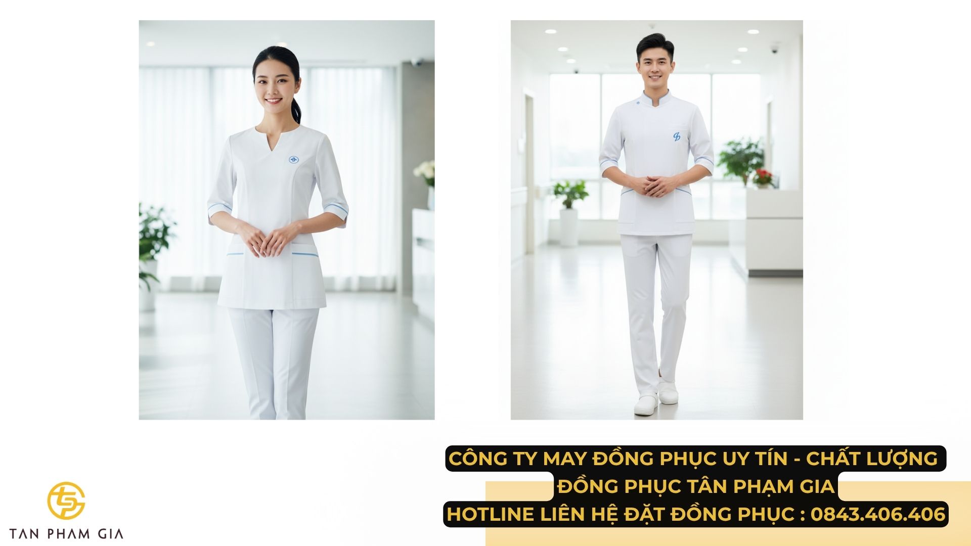 Đồng phục y tế vải thoáng mát thấm hút mồ hôi