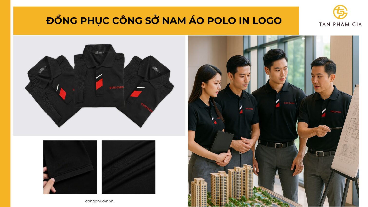 Đồng phục công sở nam áo polo in logo