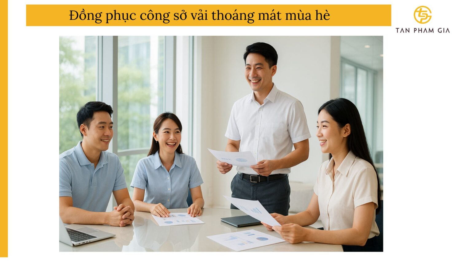 Đồng phục công sở vải thoáng mát mùa hè