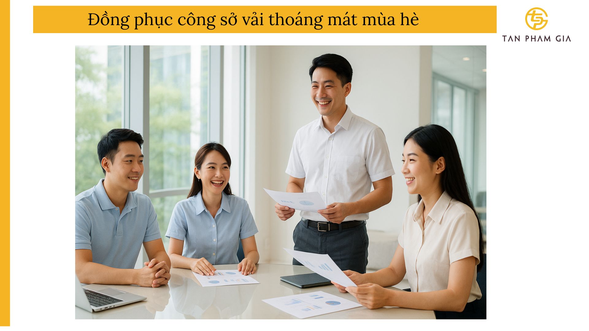 Đồng phục công sở vải thoáng mát mùa hè