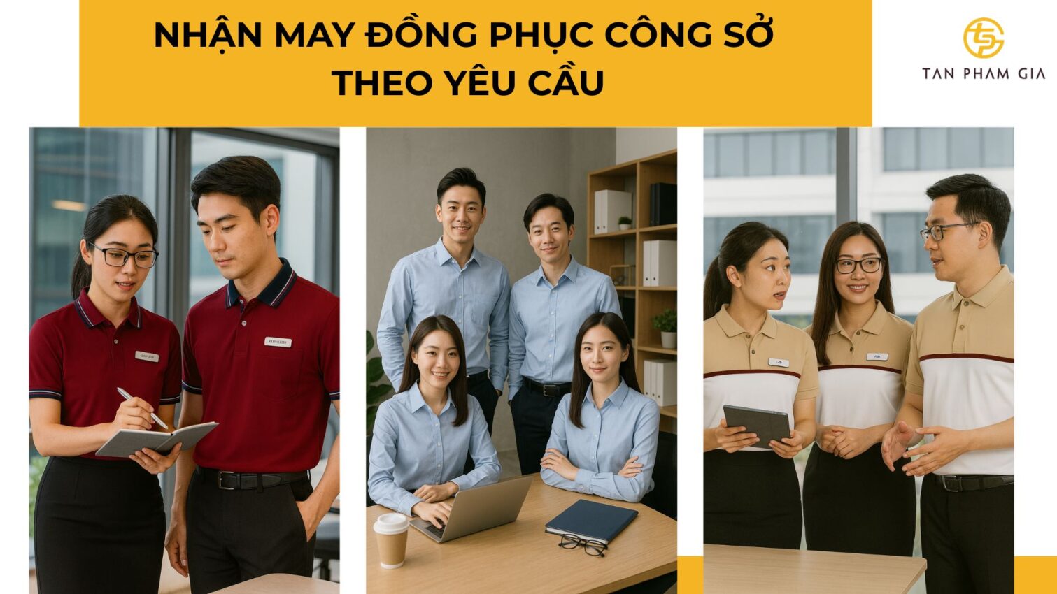 Nhận may đồng phục công sở theo yêu cầu