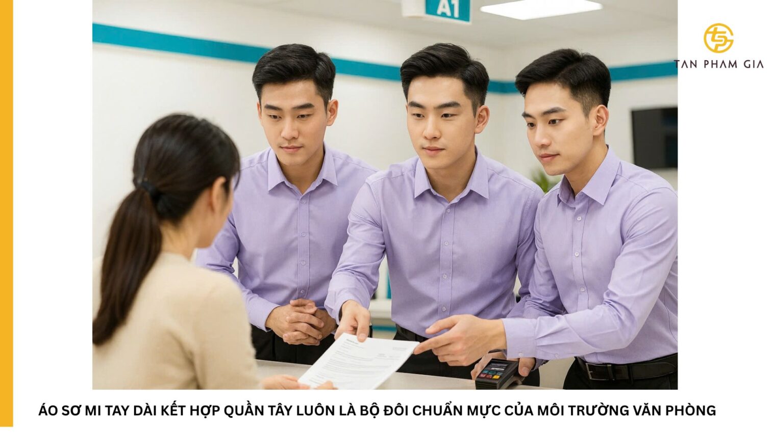 Đồng phục công sở nam áo sơ mi tay dài