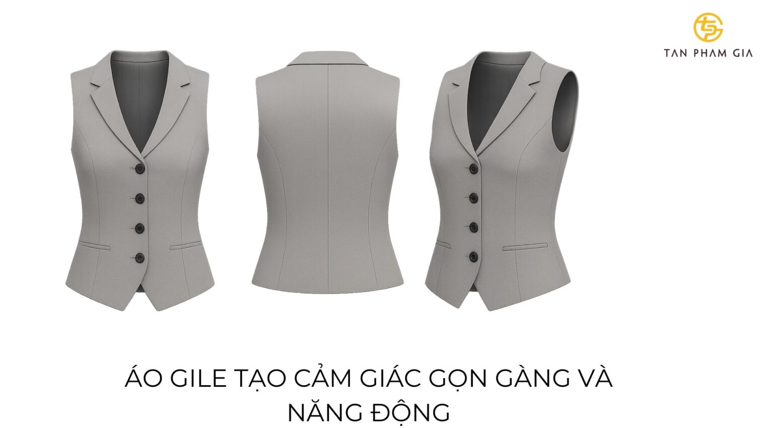 Đồng phục công sở nữ áo gile thanh lịch