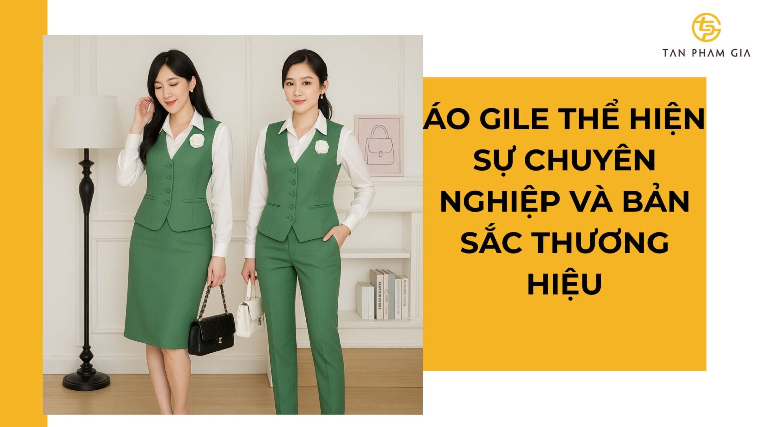 Đồng phục công sở nữ áo gile thanh lịch
