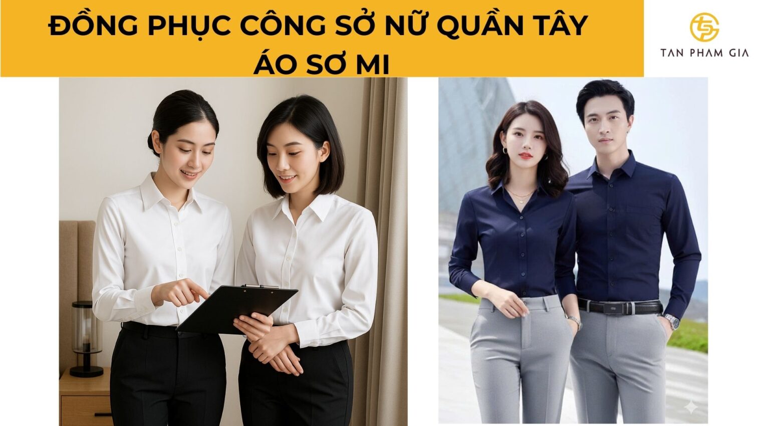 Đồng phục công sở nữ quần tây áo sơ mi