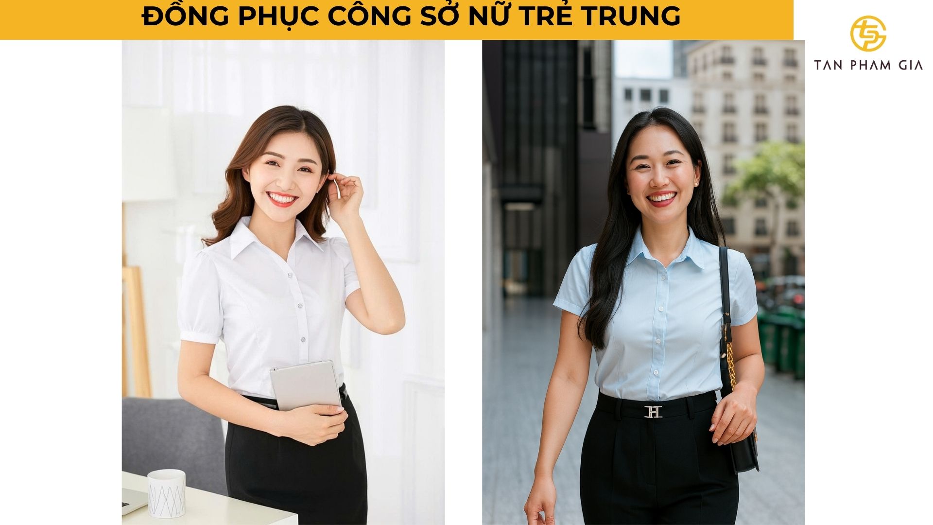 Đồng phục công sở nữ trẻ trung
