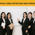 Đồng phục công sở nữ màu đen trắng