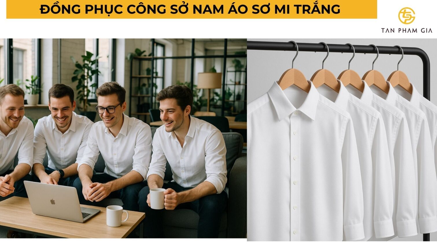 Đồng phục công sở nam áo sơ mi trắng