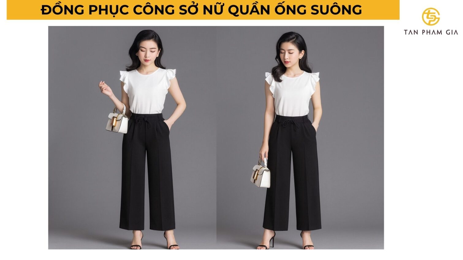 Đồng phục công sở nữ quần ống suông