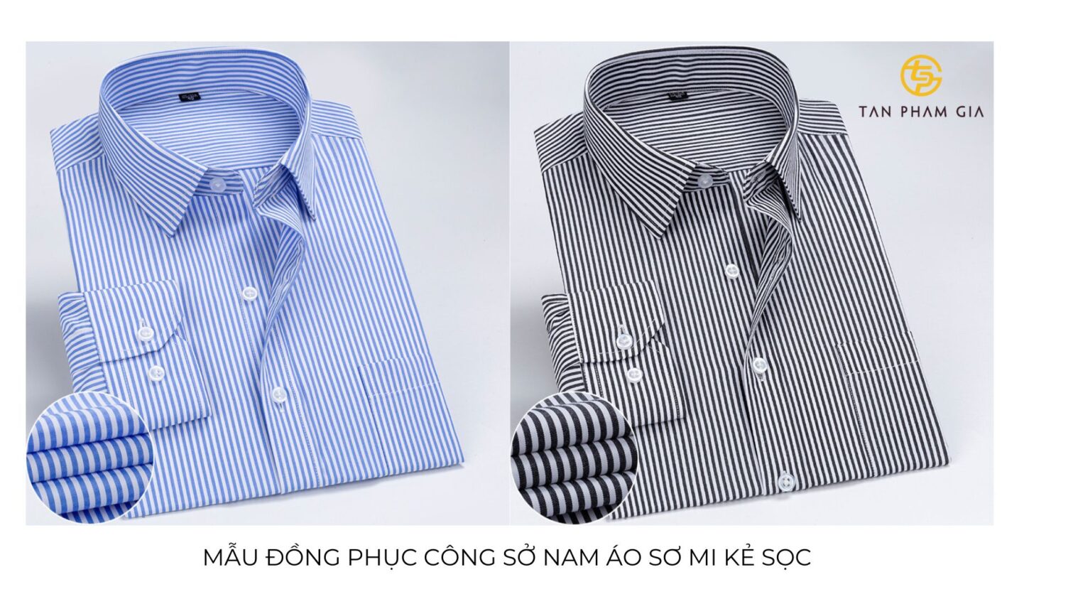 Đồng phục công sở nam áo sơ mi kẻ sọc