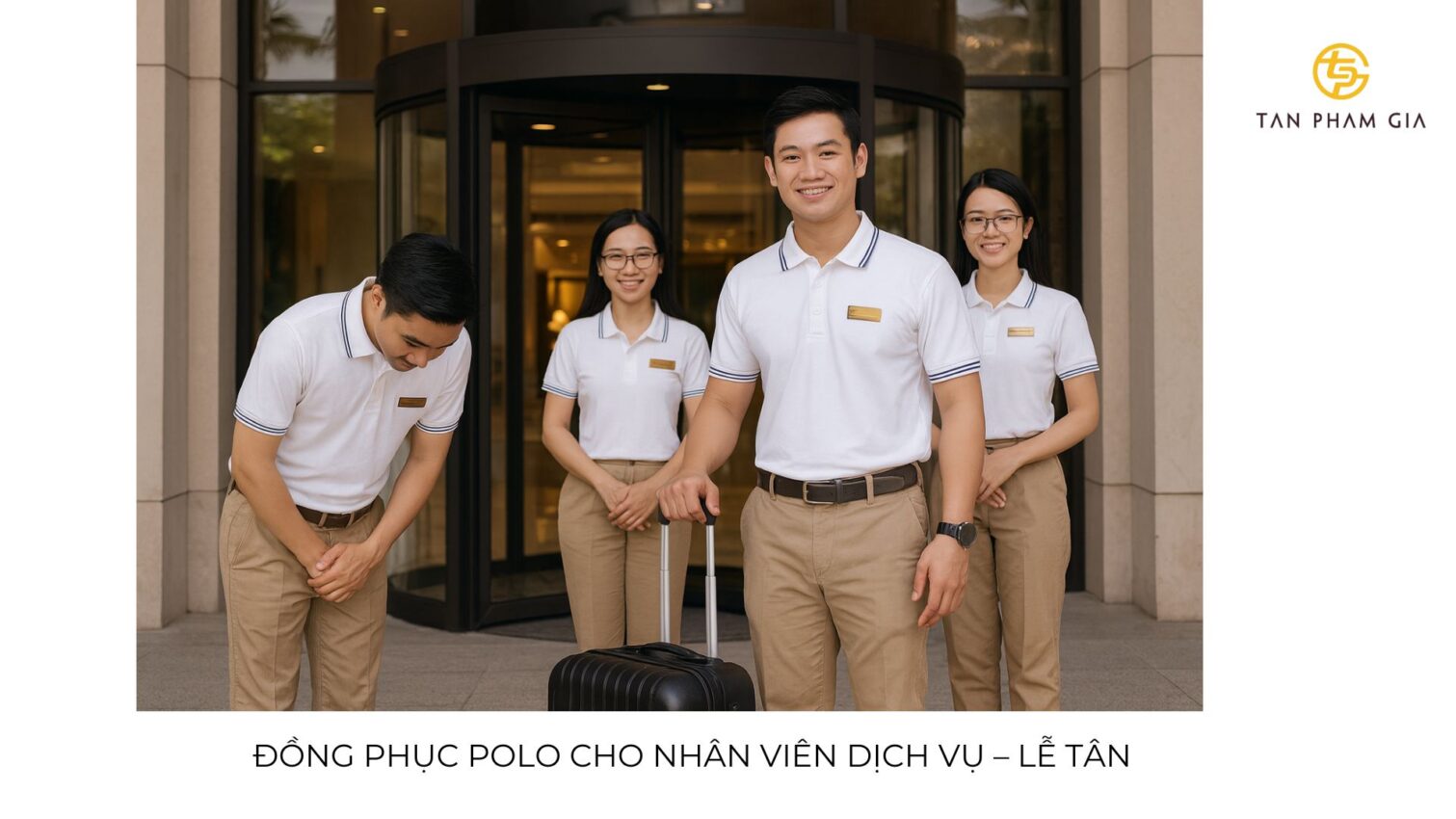 Đồng phục công sở nam áo polo cổ trụ