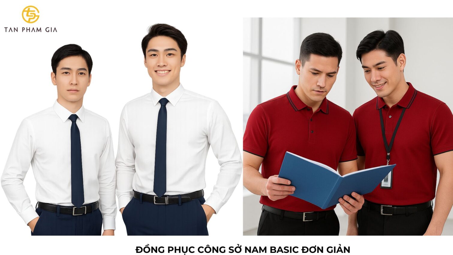 Đồng phục công sở nam basic đơn giản