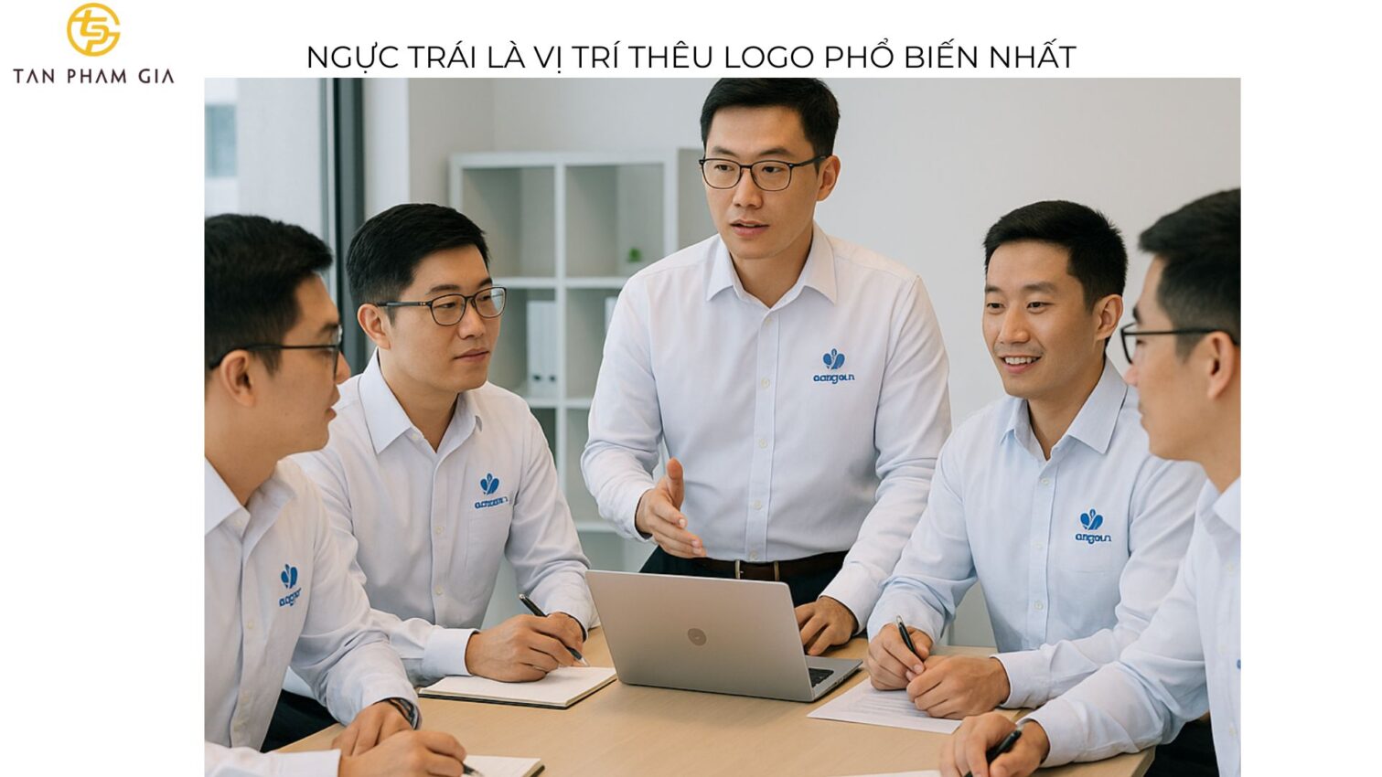 Đồng phục công sở nam thêu logo