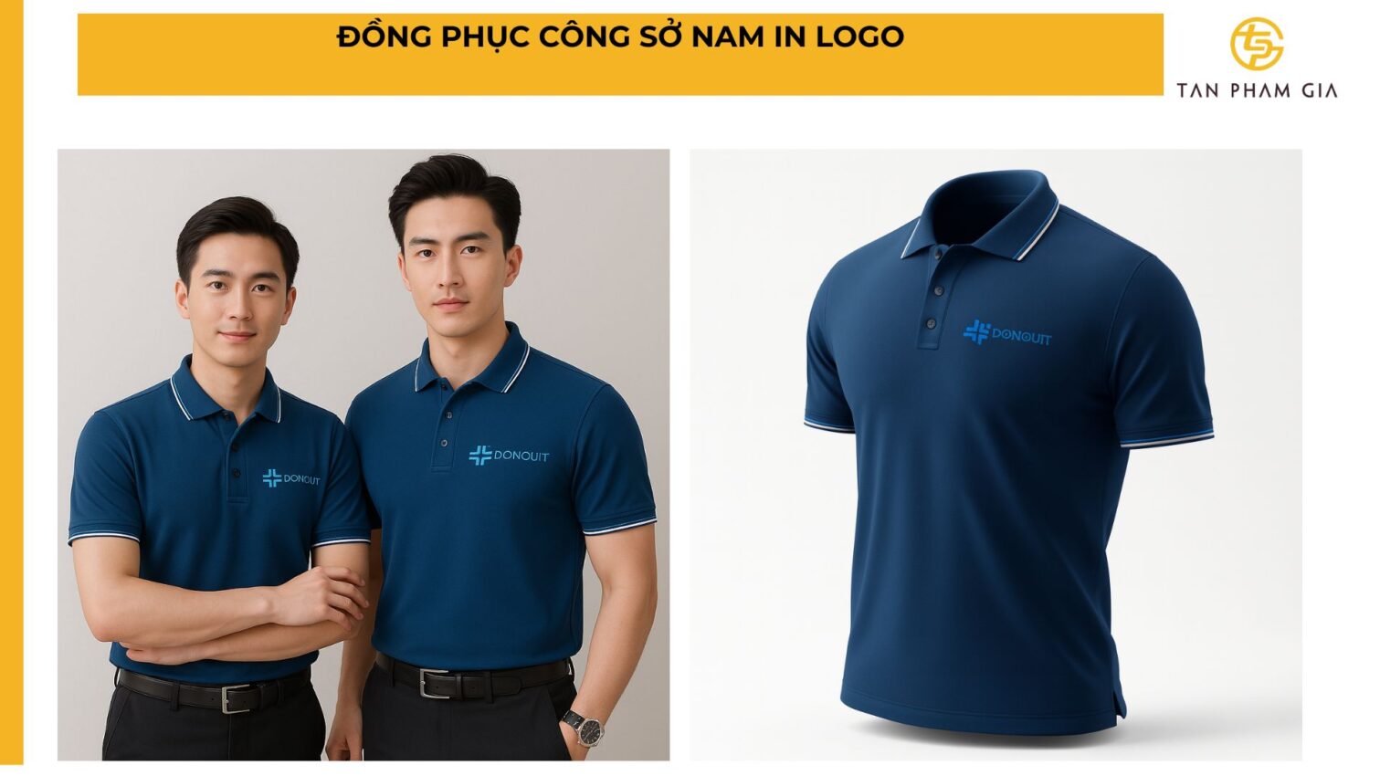 Đồng phục công sở nam in logo
