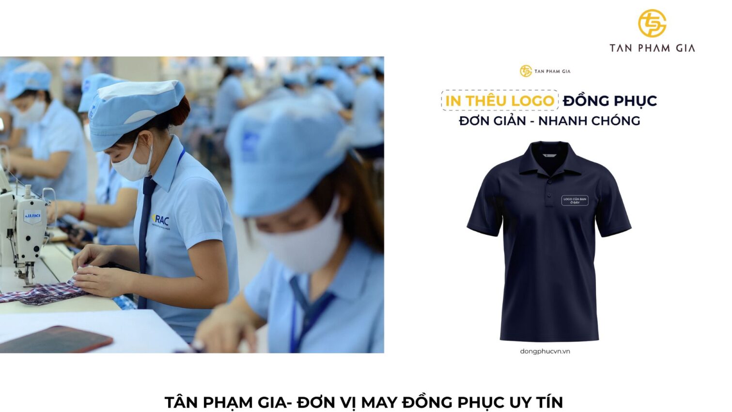 Đồng phục công sở nam in logo