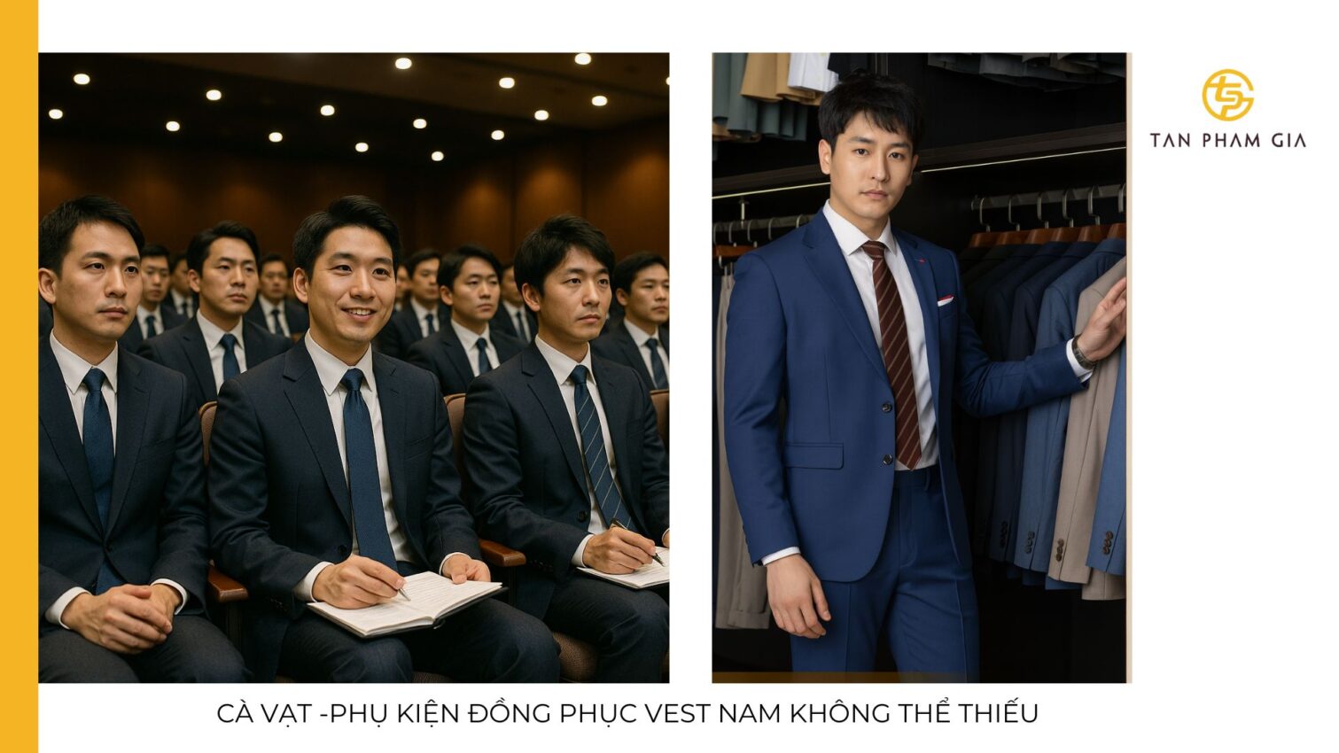 Đồng phục công sở nam áo vest xanh navy