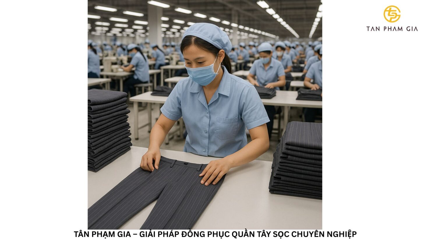Đồng phục công sở nam quần tây sọc