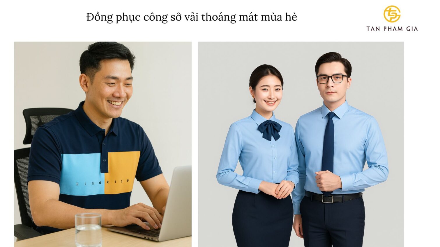 Đồng phục công sở vải thoáng mát mùa hè