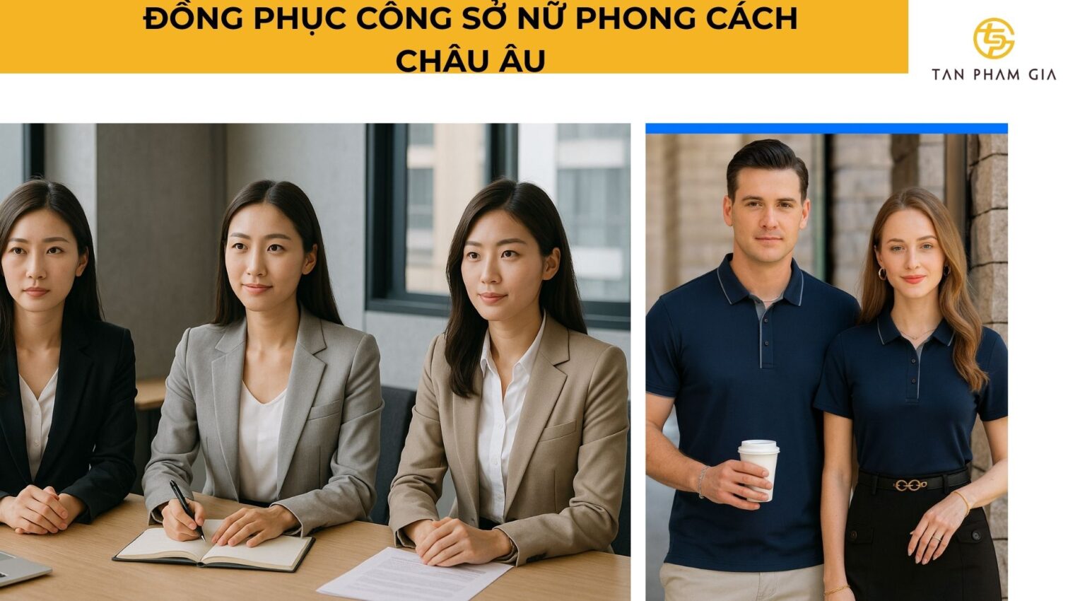 Đồng phục công sở nữ phong cách Châu Âu