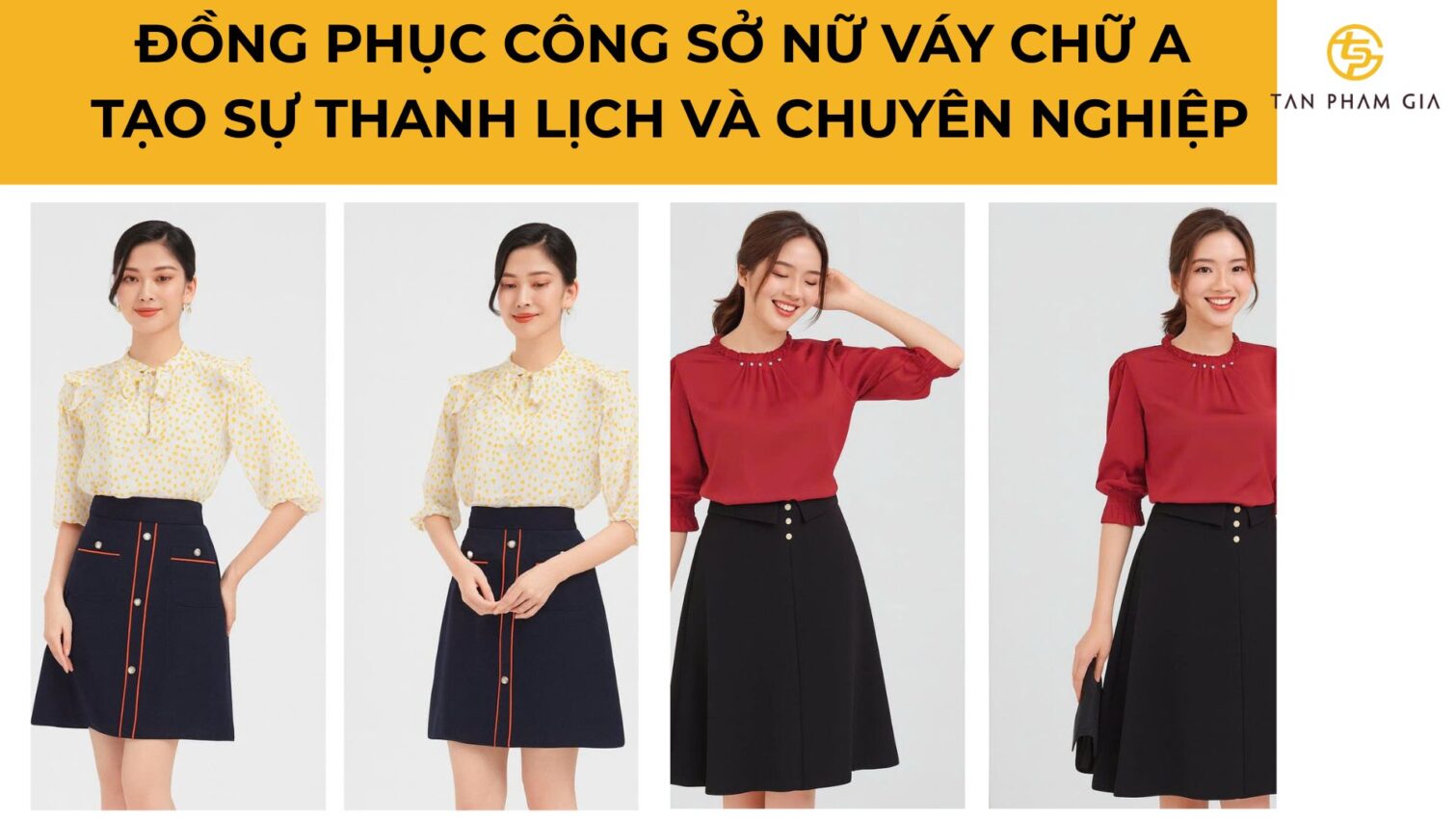 Đồng phục công sở nữ váy chữ A