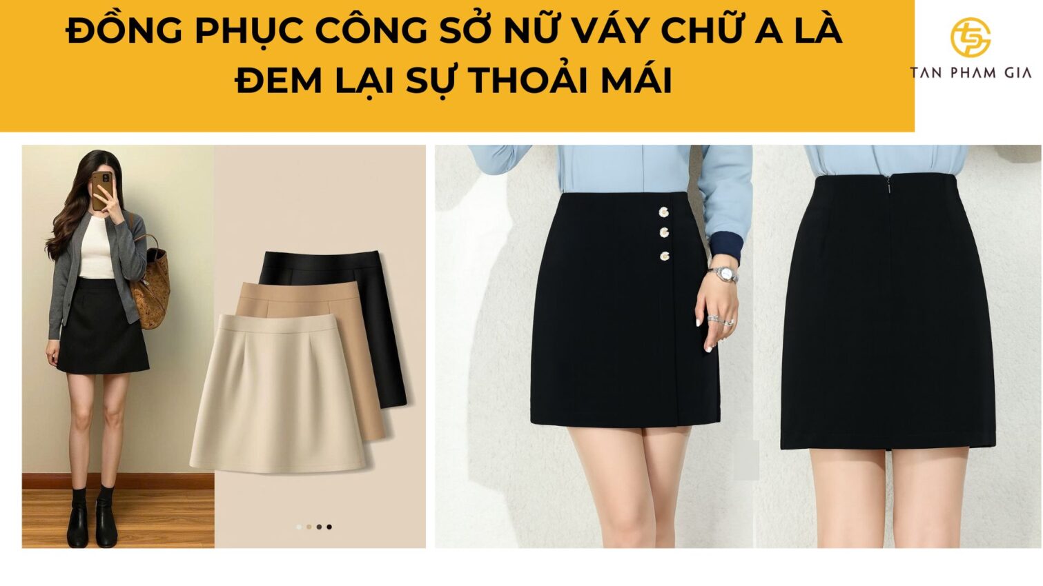 Đồng phục công sở nữ váy chữ A