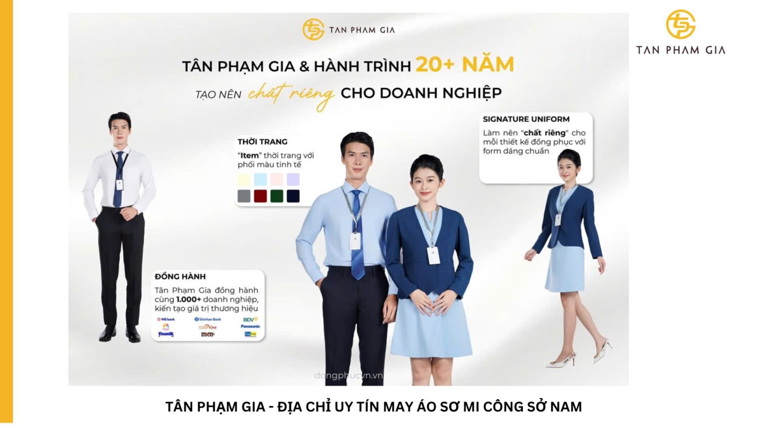 Đồng phục công sở nam áo sơ mi tay dài