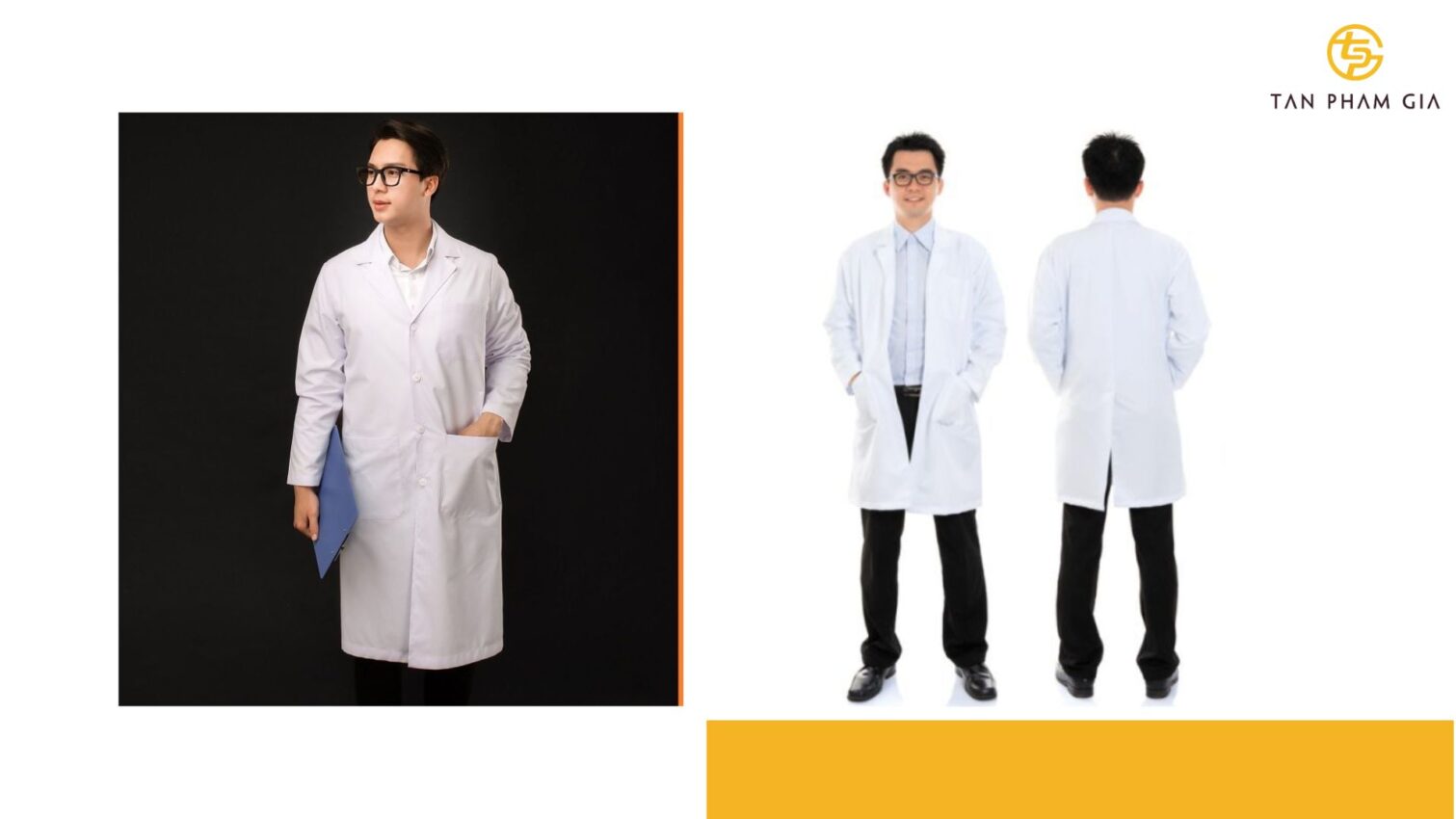 Đồng phục y tế áo blouse nam dài tay
