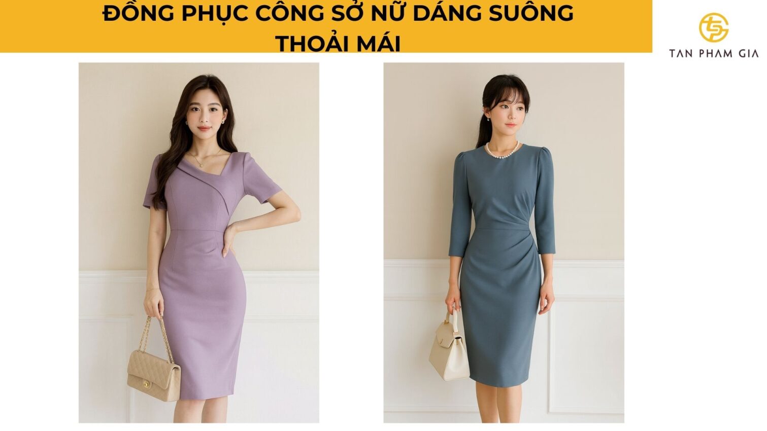 Đồng phục công sở nữ dáng suông thoải mái