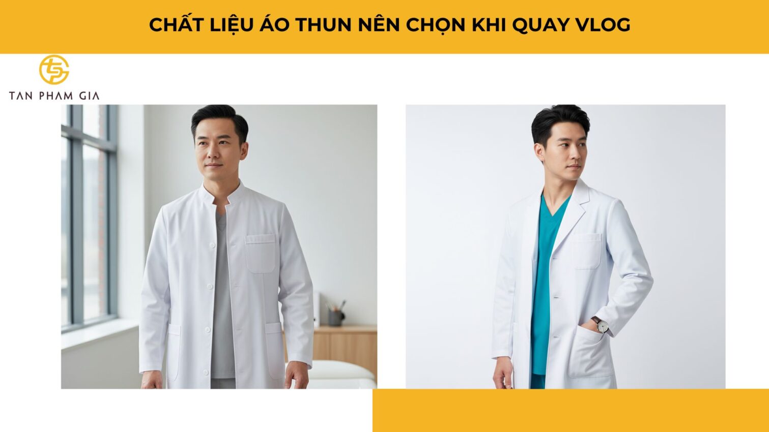 Đồng phục y tế áo blouse nam dài tay