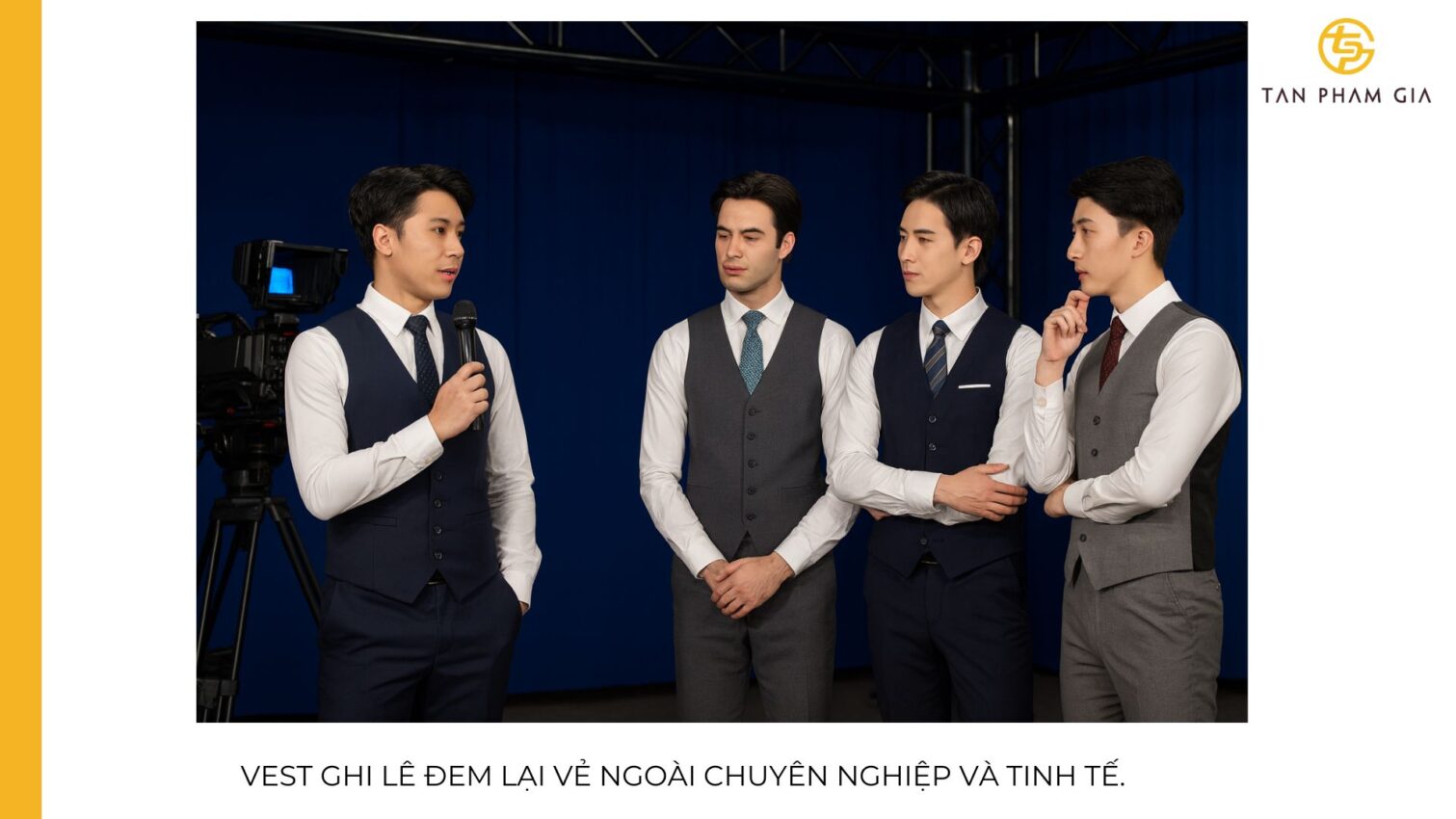 Đồng phục công sở nam áo vest ghi lê