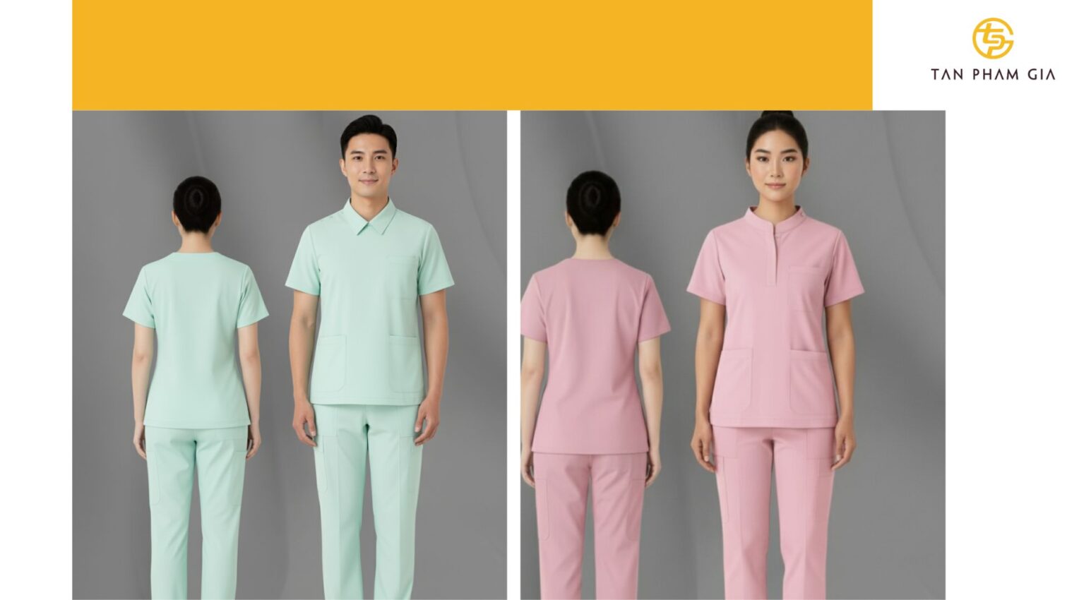 Đồng phục y tế áo blouse cổ bẻ