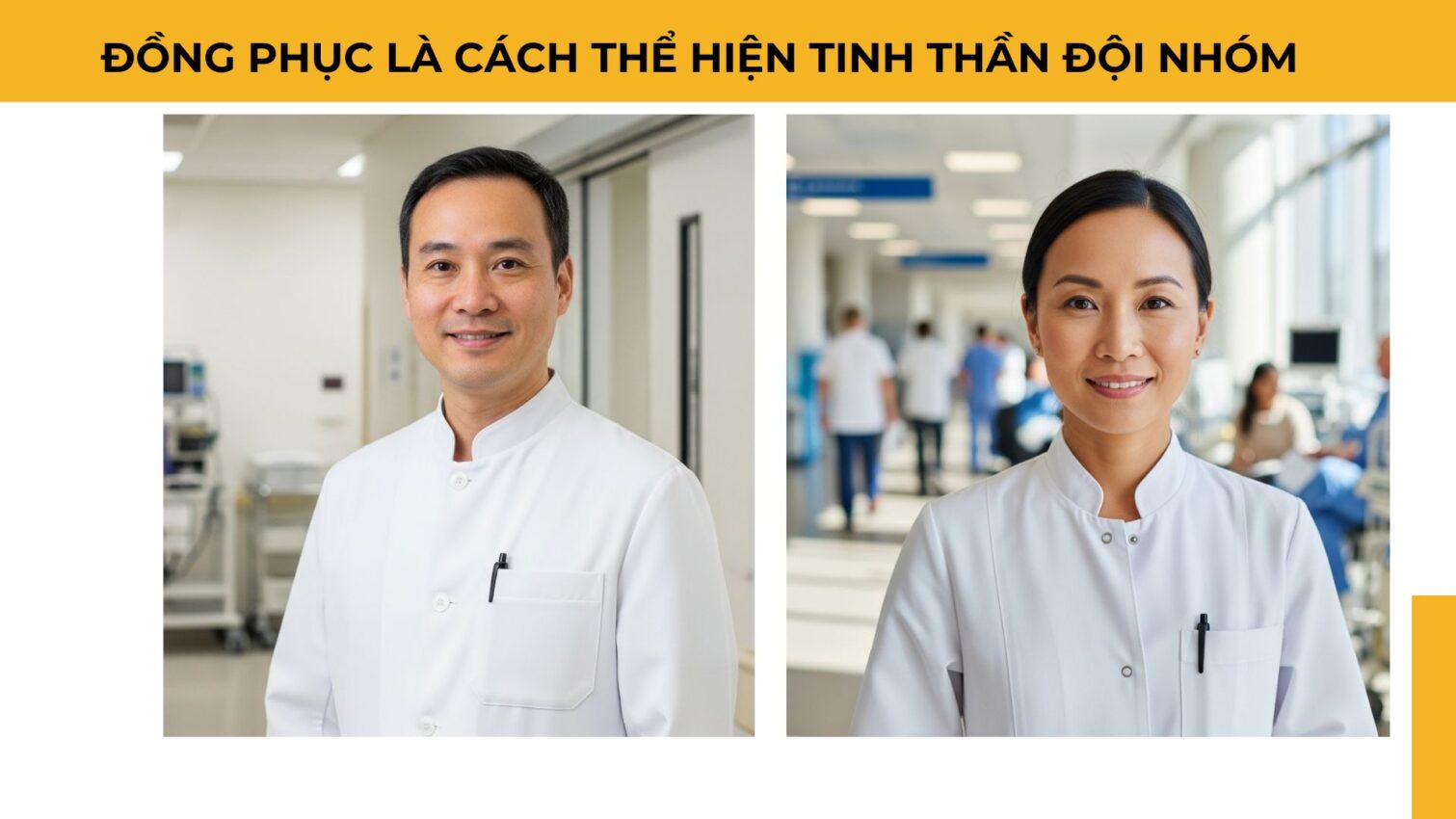 Đồng phục y tế áo blouse có túi ngực