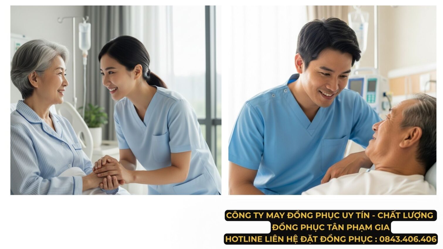 Đồng phục y tế áo blouse có túi ngực