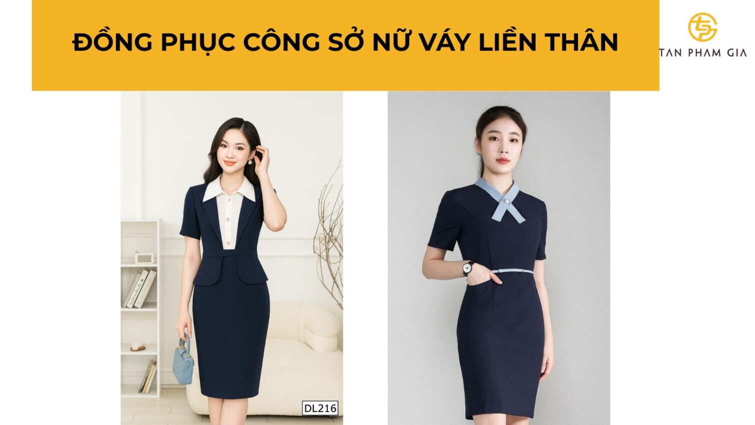 Đồng phục công sở nữ váy liền thân