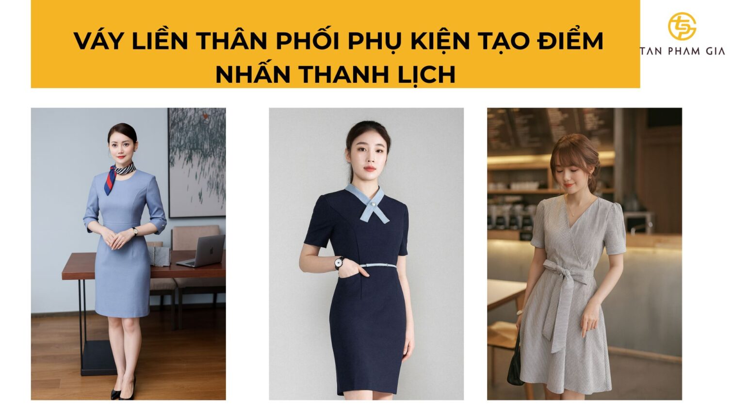 Đồng phục công sở nữ váy liền thân