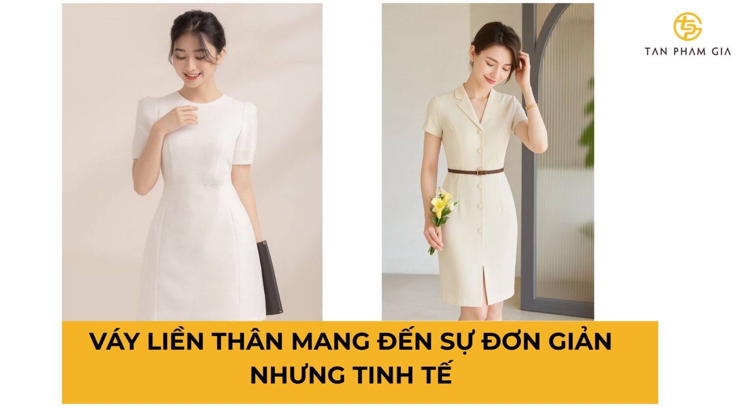 Đồng phục công sở nữ váy liền thân