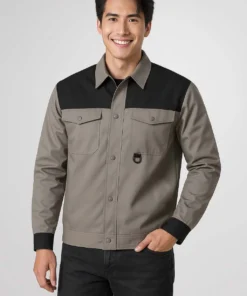 Áo bảo hộ lao động tay dài màu xám