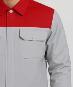 Áo Bảo Hộ Lao Động Tay Dài Màu Đỏ