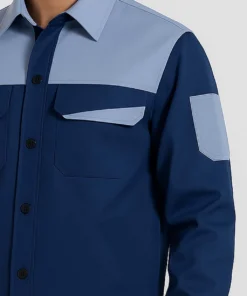 Áo Bảo Hộ Lao Động Tay Dài Màu Xanh