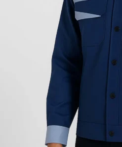 Áo Bảo Hộ Lao Động Tay Dài Màu Xanh