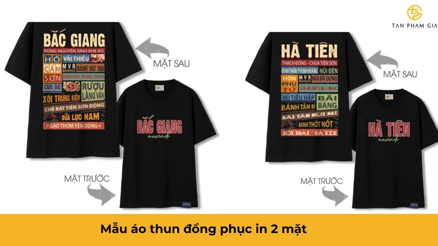 Mẫu áo thun đồng phục in 2 mặt