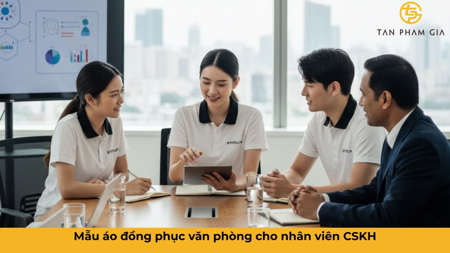 Mẫu áo đồng phục văn phòng cho nhân viên CSKH