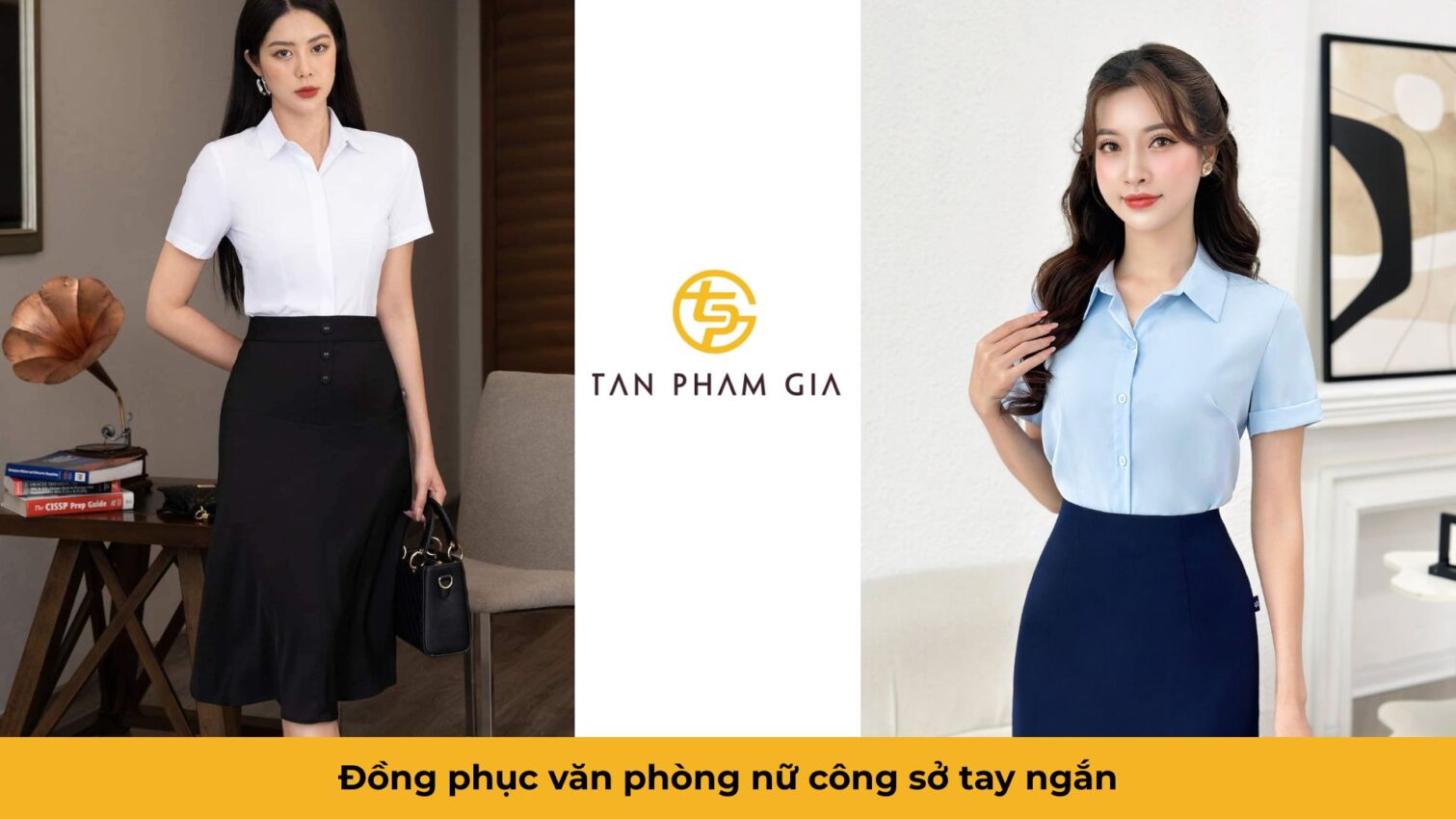 Đồng phục văn phòng nữ công sở tay ngắn