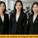 Đồng phục văn phòng nữ công sở vest cách điệu Đồng phục văn phòng nữ công sở vest cách điệu